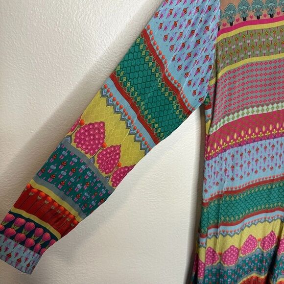 Anthropologie Jumpsuit Size 12 Siddhartha Bansal NWT Colorful Maximalist Boho - Picture 4 of 11